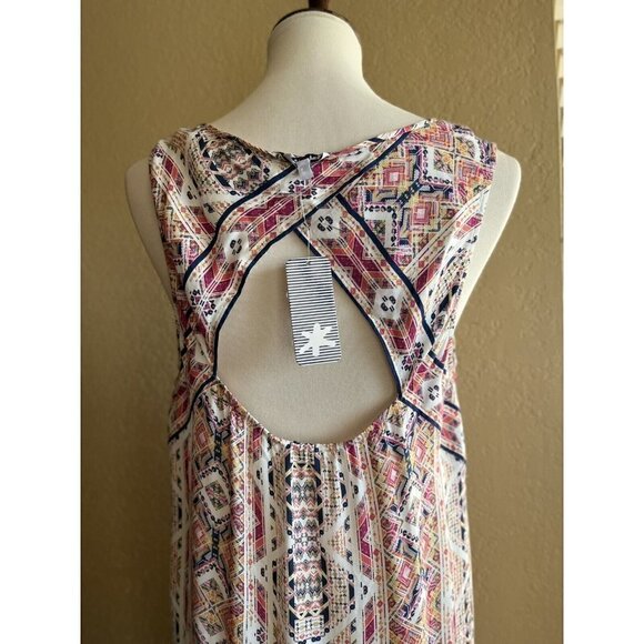 Splendid Womens Colorful Rayon Sleeveless "Taos" Print Maxi Dress Size L - Picture 6 of 10